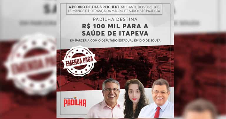 Emenda Padilha Emidio Thais Reichert Itapeva Paga 2023