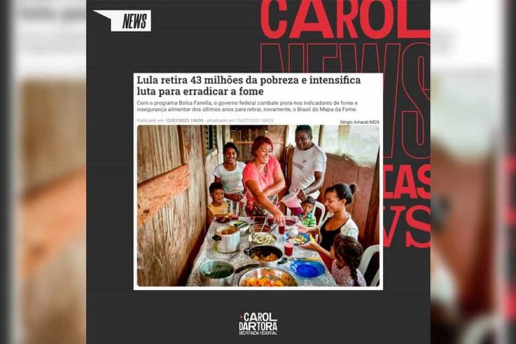 Deputada Carolo Dartora Governo Lula já retirou mais de 18 milhões de famílias da linha da pobreza