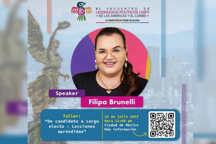 Filipa Brunelli participa do VI Encontro de Lideranças Políticas LGBTI no México
