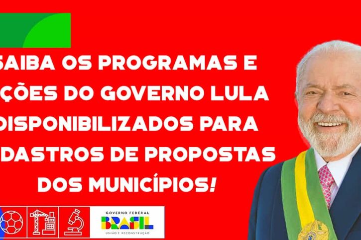 Governo Lula Propostas para Programas Municípios