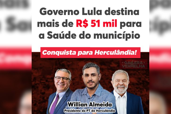 Governo Lula destina recursos Saúde Herculandia