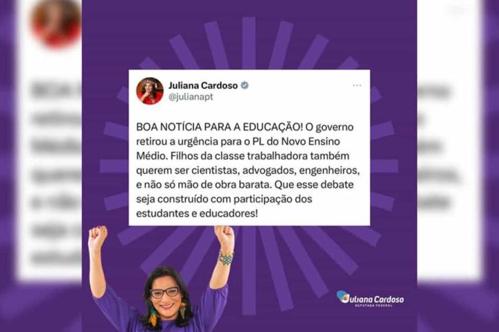 Juliana Cardoso celebra vitória