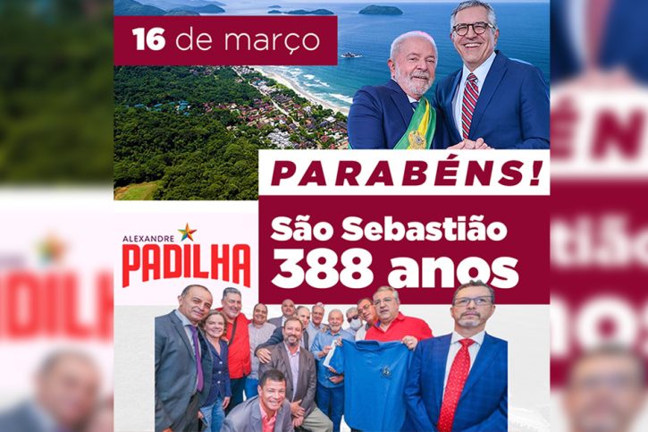 Lula e Padilha parabenizam São Sebastião