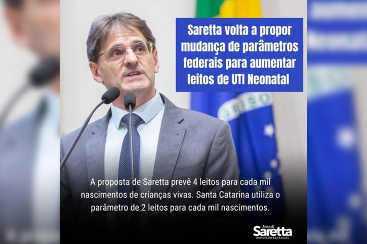 O deputado estadual de Santa Catarina, Neodi Saretta (PT), está preocupado com a Saúde no seu Estado.