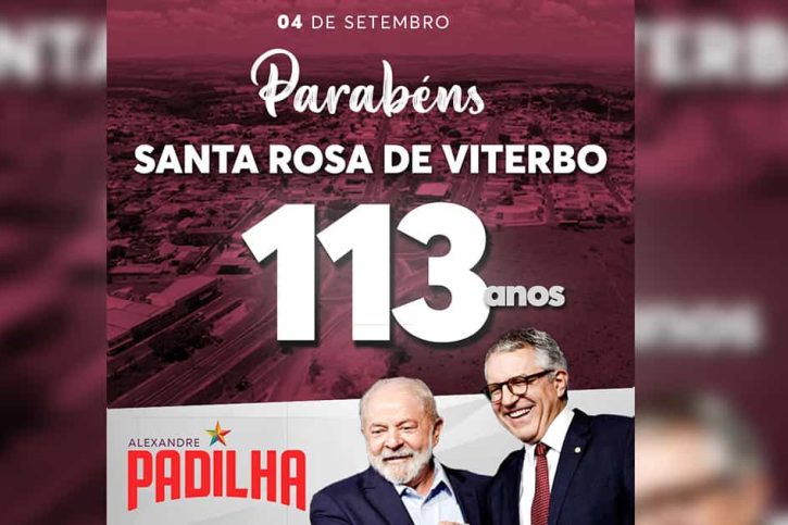 Padilha parabéns Santa Rosa de Viterbo