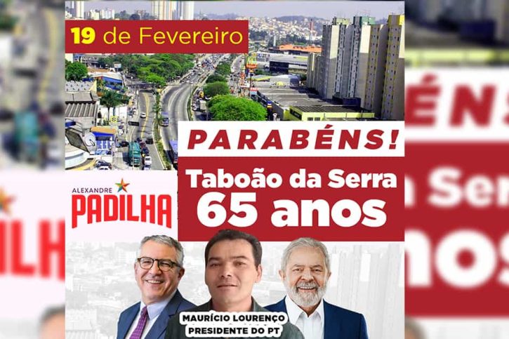 Parabéns Taboão da Serra